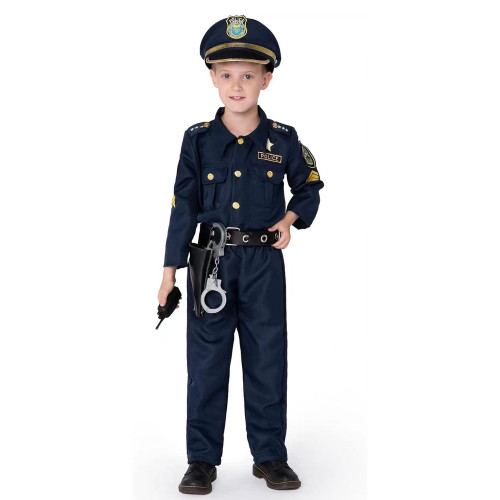 萬聖節兒童警察服套裝角色扮演出化妝派對cosplay警察衣服