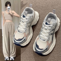 厚底老爹鞋女2026新款春夏季透氣網面學生跑步炸街輕便休閒運動鞋