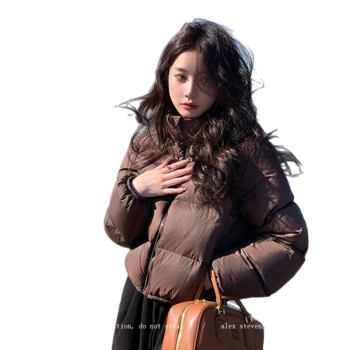 2025新款美式羽絨棉服女短款立領時尚小個子棉衣麵包服棉襖外套厚