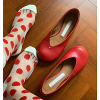 圓頭平底小紅鞋復古小衆奶奶鞋2024新款真皮淺口一腳蹬大頭單鞋女