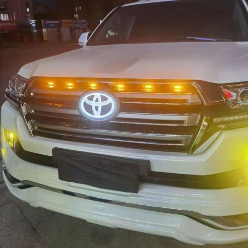汽車中網小黃燈卡扣款越野車皮卡中網改裝通用LED中網燈
