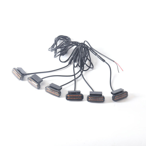汽車中網小黃燈卡扣款越野車皮卡中網改裝通用LED中網燈