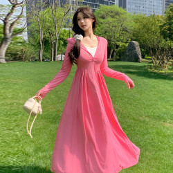 夏季輕薄2024新款全身防紫外線防曬服長款收腰冰絲防曬衣裙女修身