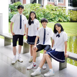 中學生班服套裝國慶演出服初高中生校服開學季白襯衫領結學生裝