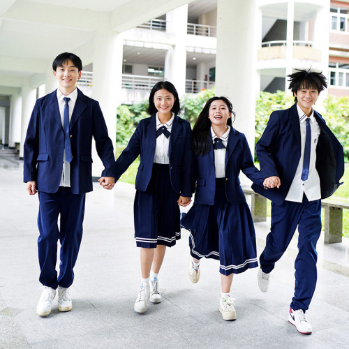 中學生班服套裝國慶演出服初高中生校服開學季白襯衫領結學生裝