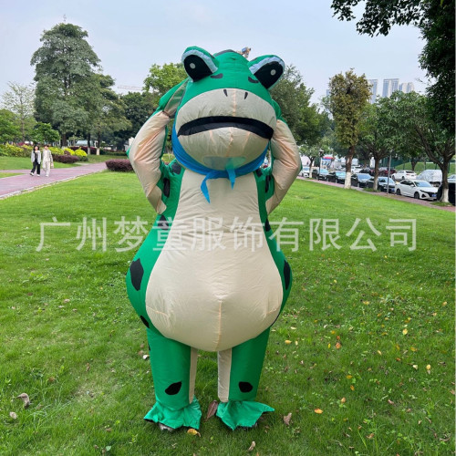 復活節動物充氣服裝cosplay舞台表演服兔子鯊魚青蛙人偶服萬聖節