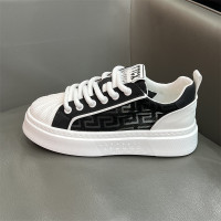 男鞋2024爆款小白鞋貝殼頭透氣單網厚底拼色休閒舒適經典運動板鞋