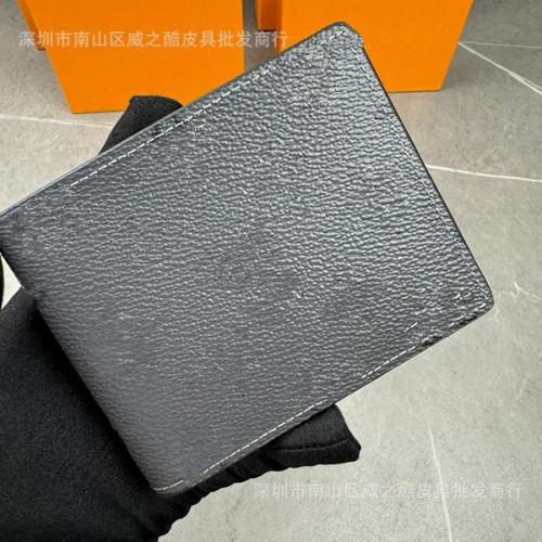 皮男女通用皮短款錢包對折大容量歐美經典錢夾60895 