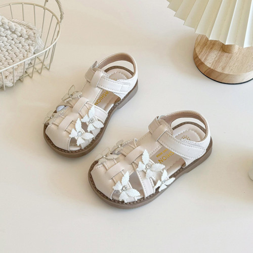 2026年夏季新款韓女中小童包頭軟底涼鞋小女孩時尚編織百搭沙灘鞋