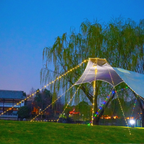 戶外露營燈卷尺燈帳篷防水天幕裝飾燈串燈充電可攜式led皮線燈燈串