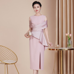 旗袍媽媽婚宴夏裝高級2024年新款喜婆婆衣服高貴結婚禮服年輕喜服