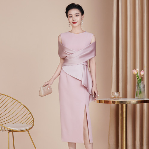 旗袍媽媽婚宴夏裝高級2024年新款喜婆婆衣服高貴結婚禮服年輕喜服