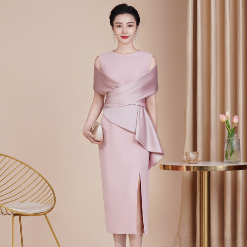 旗袍媽媽婚宴夏裝高級2024年新款喜婆婆衣服高貴結婚禮服年輕喜服