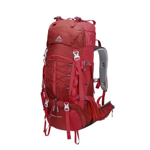 尼龍防潑水大容量45+5L戶外運動徒步登山短途旅行露營雙肩包