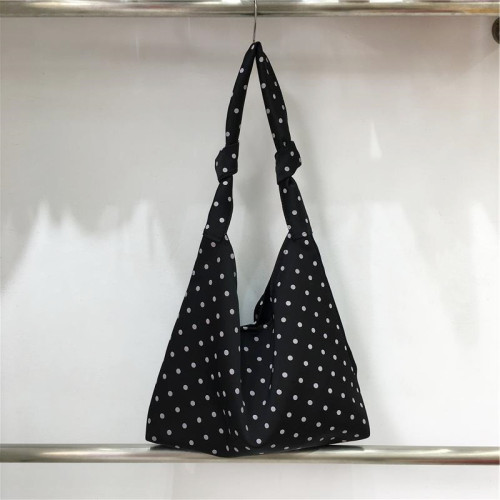 本季 日韓文藝波點女包小清新碎花少女單肩包自製綁結帶托特包