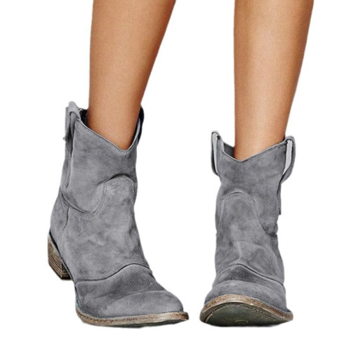 新款2024年秋冬季新品舒適低跟40-48大碼低筒女靴潮