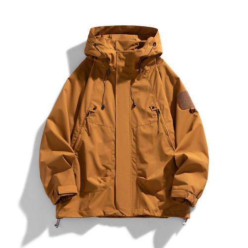 美式沖鋒衣春季潮牌戶外寬松工裝防風防水情侶登山服夾克外套