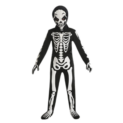 萬聖節cos服裝死神骷髏衣服兒童夜光骨架演出服派對聚會衣服裝扮