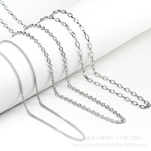 不鏽鋼鏈條組合套裝手工飾品鏈條 十字鏈 O字鏈 加密鏈