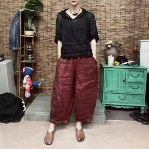 24560大愛美依緣2025夏季新款時尚純色連帽上衣休閒哈倫褲顯瘦女