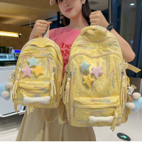 高顔值書包女初中生韓版森系大容量後後背包高中小學生可愛輕便雙肩包