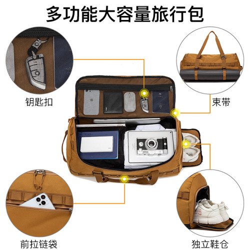 手提大容量健身包男獨立鞋倉防水旅行包運動後背包遊泳包travel bag