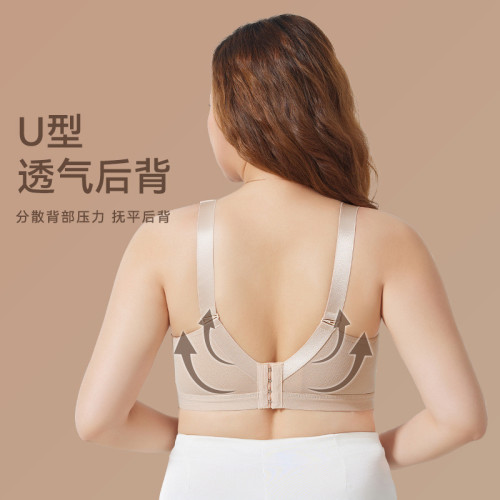 霞婷特大碼哺乳文胸産後喂奶無鋼圈胸罩雙開釦寬松孕婦內衣批