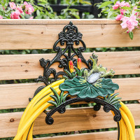 歐式簡約鑄鐵復古鐵藝水琯架壁掛收納架園藝架類庭院家居裝飾壁飾