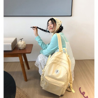 新款百搭書包女日系ins初中生高中學生雙肩包大容量校園休閒後後背包