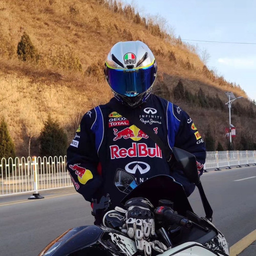 F1賽車服刺綉賽車服騎行服機車服刺綉休閒長袖RED BULL紅牛賽車服