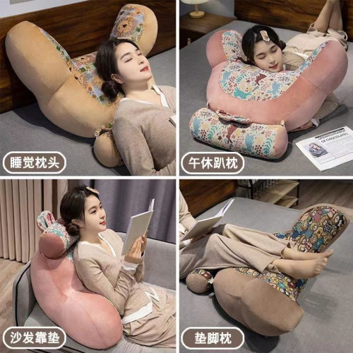 復古風床頭靠墊軟包護腰靠枕大靠背沙發抱枕床上看書枕宿舍學生夏