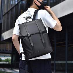 新款雙肩包男式旅行電腦包時尚大容量後背包學生雙肩後背包