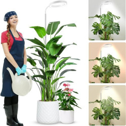 新款伸縮杆6英寸160天使環全光譜定時調光植物生長燈亞馬遜植物燈