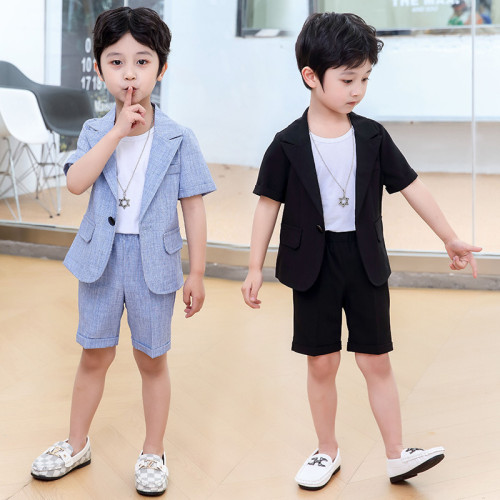 男童西裝套裝兒童禮服男孩節日表演服裝小主持人帥氣演出服花童
