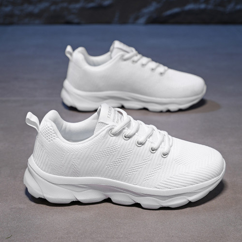 休閒小白鞋女鞋子2025春季新款透氣網面跑步鞋輕便軟底舒適運動鞋