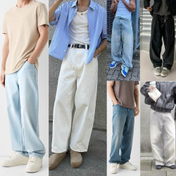 歐美男士牛仔褲TEMU新款男士直筒牛仔褲