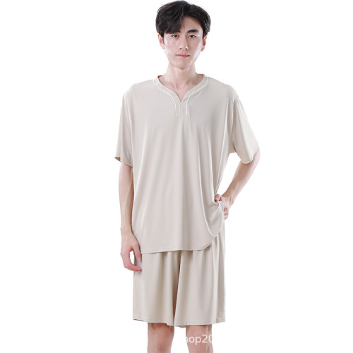 汗蒸服男女款冰涼絲曲水浴服浴衣短款冰絲按摩水療足療服蘭亭睡衣