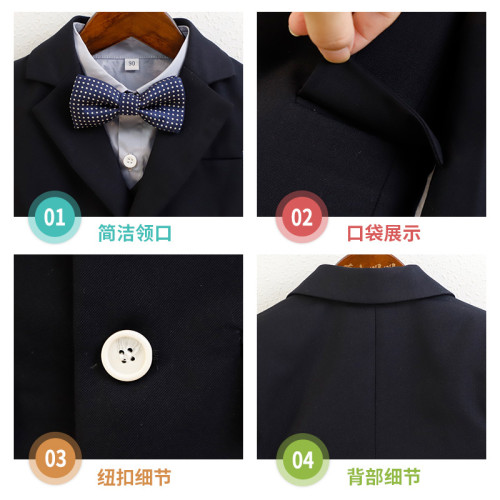 男童大碼西裝胖童加肥加大碼婚禮生日禮服兒童主持演講鋼琴演出服