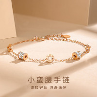 S925純銀羅馬數字小蠻腰手鏈女時尚輕奢ins風小衆高級感飾品