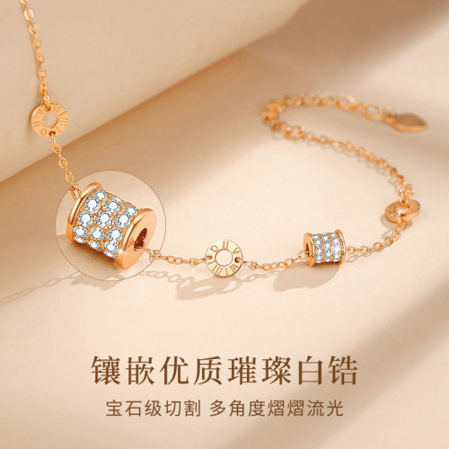 S925純銀羅馬數字小蠻腰手鏈女時尚輕奢ins風小衆高級感飾品