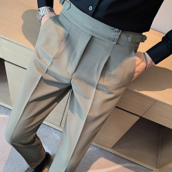 西裝褲子高級感男款春秋季2024新款哈倫那不勒斯男士休閒西褲新款