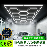 美容工位蜂窩燈寬壓110-240v可拼接古鎮産業帶ce出口6500K洗車燈