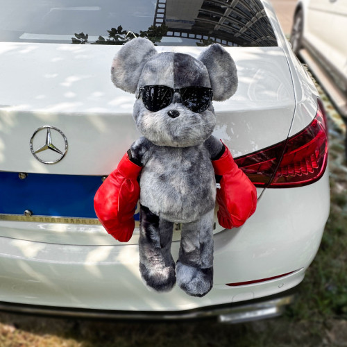 暴力熊汽車尾掛件車外後備箱車用公仔摩托車玩偶裝飾品尾部高級感