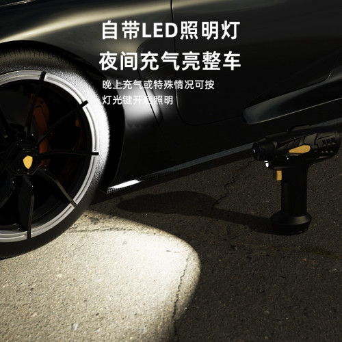 新款車用充氣泵汽車輪胎打氣泵可攜式無線充氣寶自行車電動打氣筒