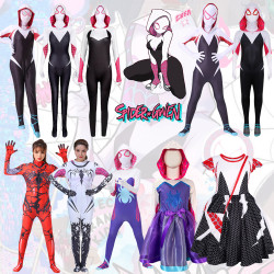 萬聖節格溫spiderman連體衣平行宇宙cosplay服裝蜘蛛人緊身女