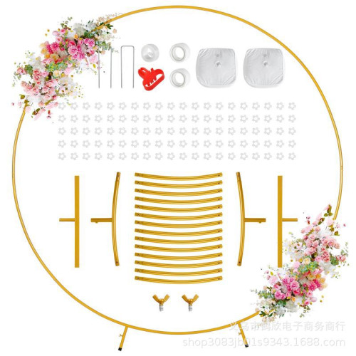 圓形氣球拱門支架戶外婚禮拱門鐵藝圓環婚慶道具擺件