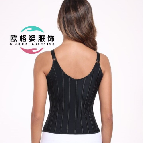 新款乳膠25骨沙漏女王四排釦束腰收腹帶束身腰封文胸塑身衣