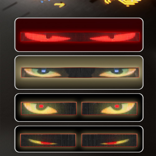 新款 惡魔眼LED柔性屏汽車內飾燈卡車車窗裝飾燈個性化通用