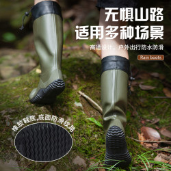 男女款時尚雨靴日系野鳥協會雨鞋戶外防水徒步水鞋耐磨防滑雨靴