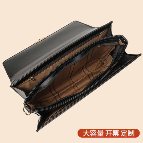 商務密碼鎖男士手提公文包男款真皮公事包歐美復古電腦公辦務包包